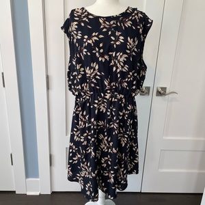 Dark Leaf-Patterned Dress